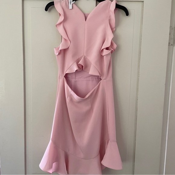Revolve Likely Light Pink Cut Out Back Ruffle Dress - Picture 3 of 10
